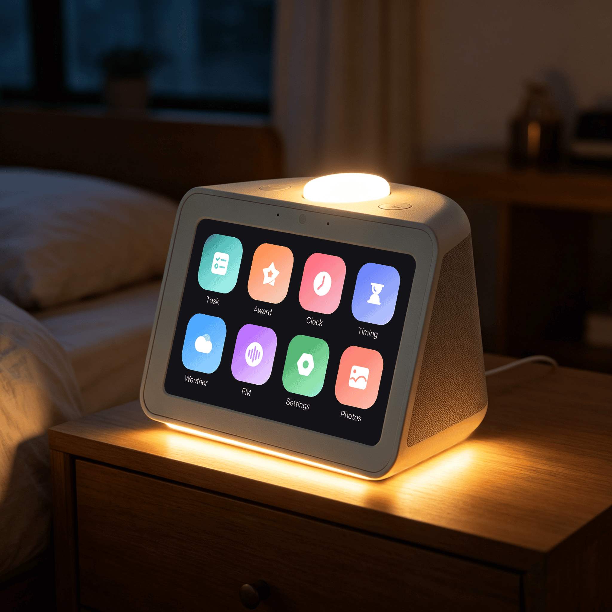 7-inch digital alarm calendar speaker cover image